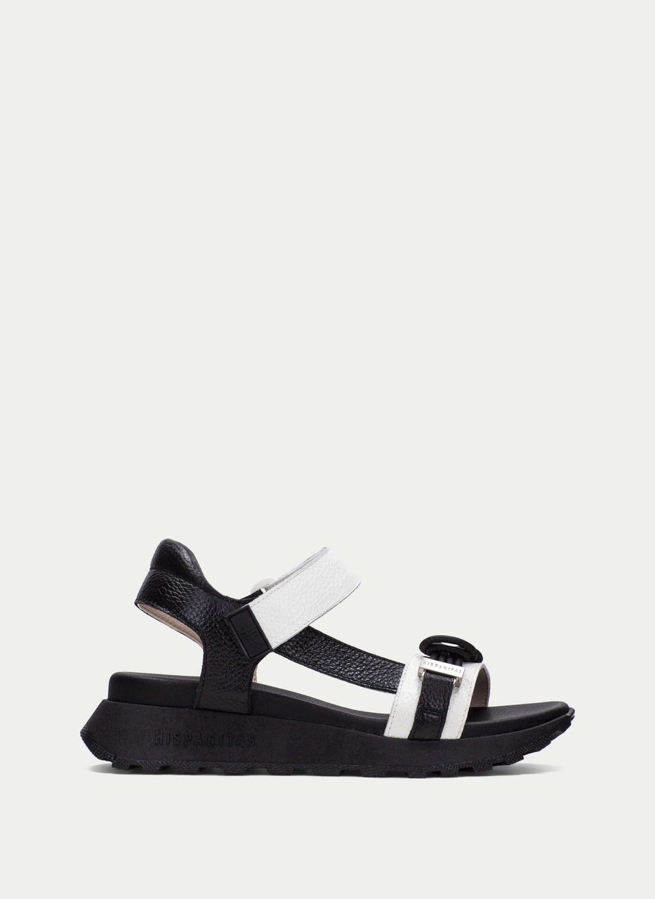 sport sandals ambar preto-branco