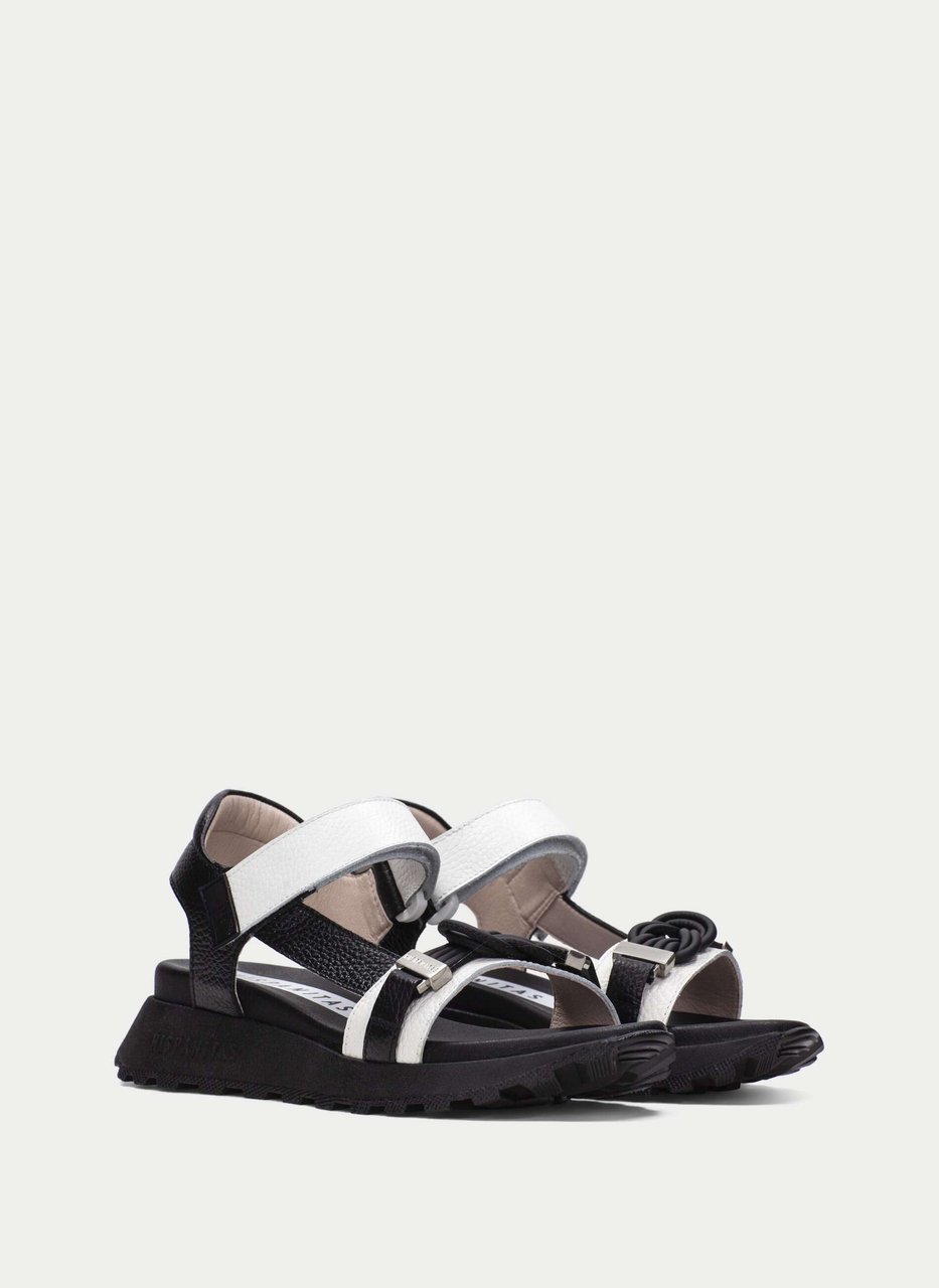 sport sandals ambar preto-branco