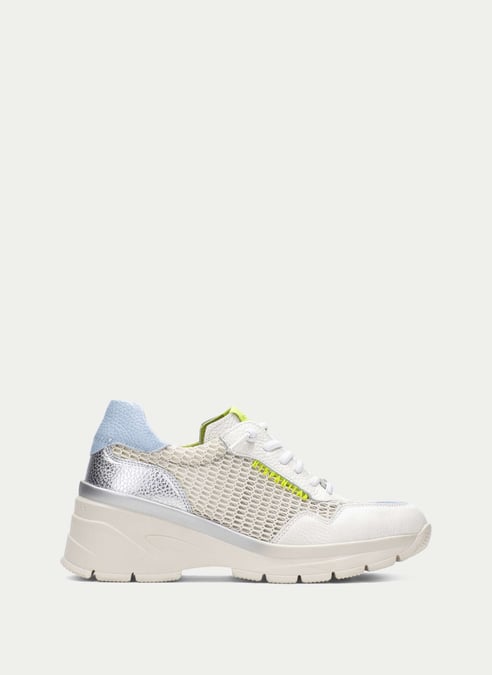 scarpe sportivi jade bianco-argento-celeste - hispanitas