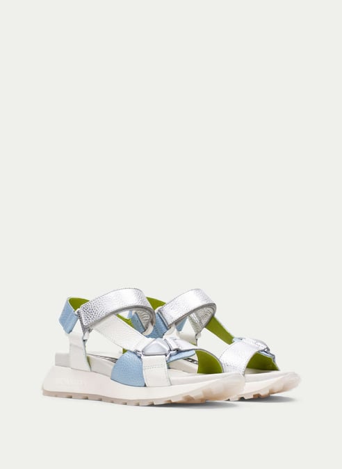 schuhe sport-sandal ambar weiß-silver-sky - hispanitas