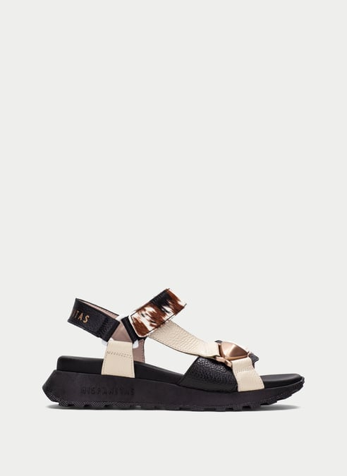 schuhe sport-sandal ambar schwarz-pony - hispanitas