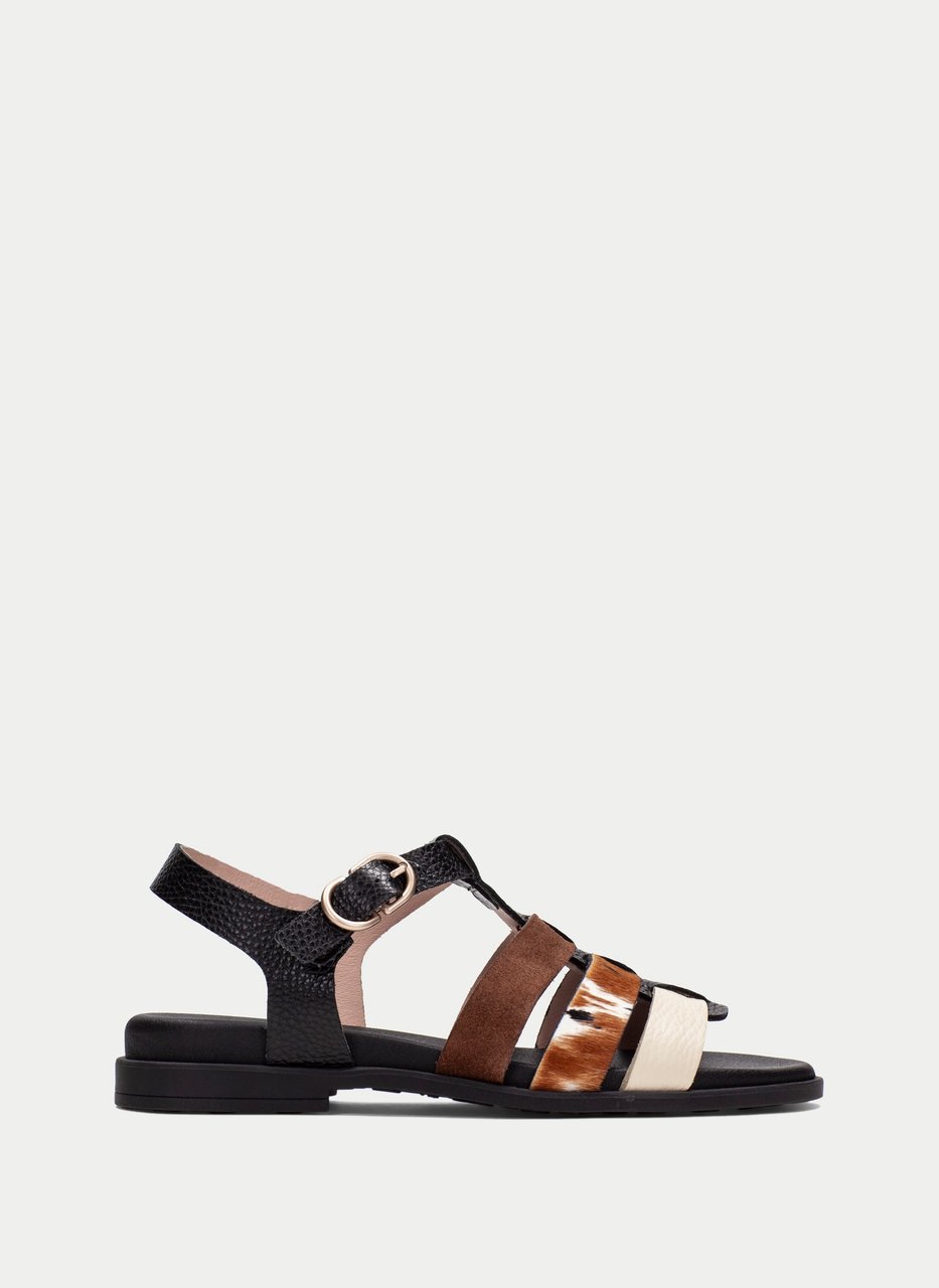 flat sandal bali black-pony