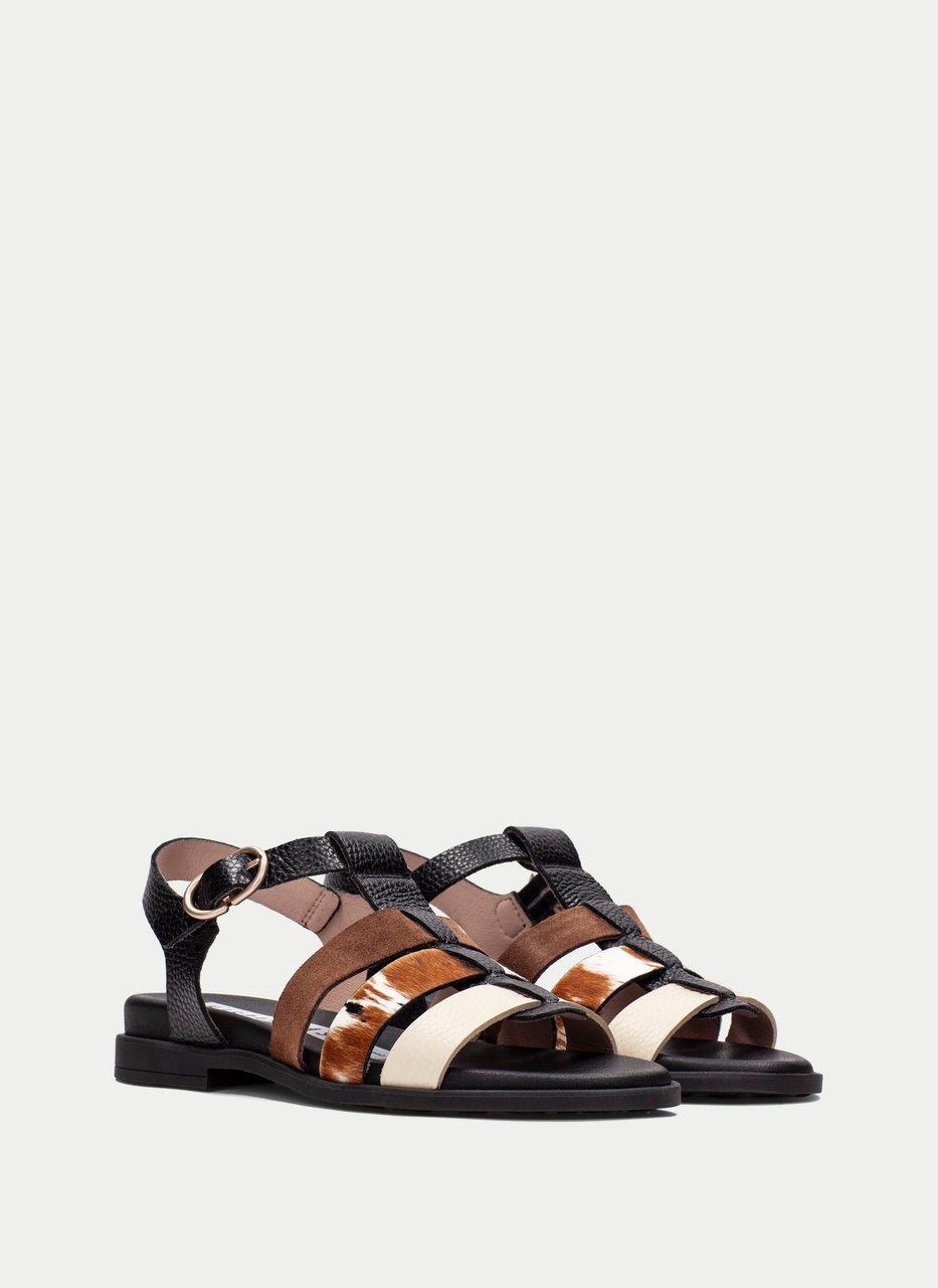 flat sandal bali black-pony