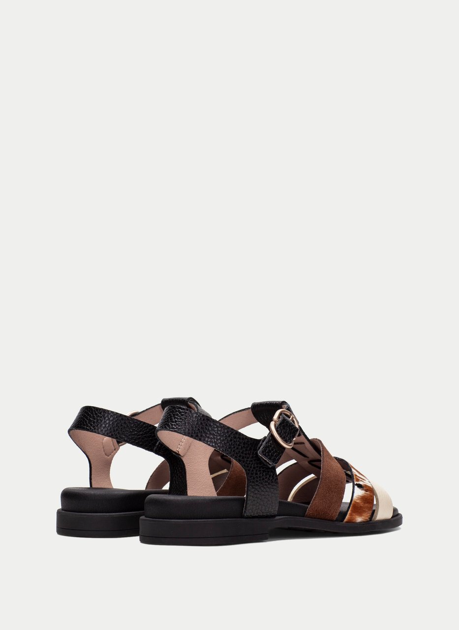 flat sandal bali black-pony