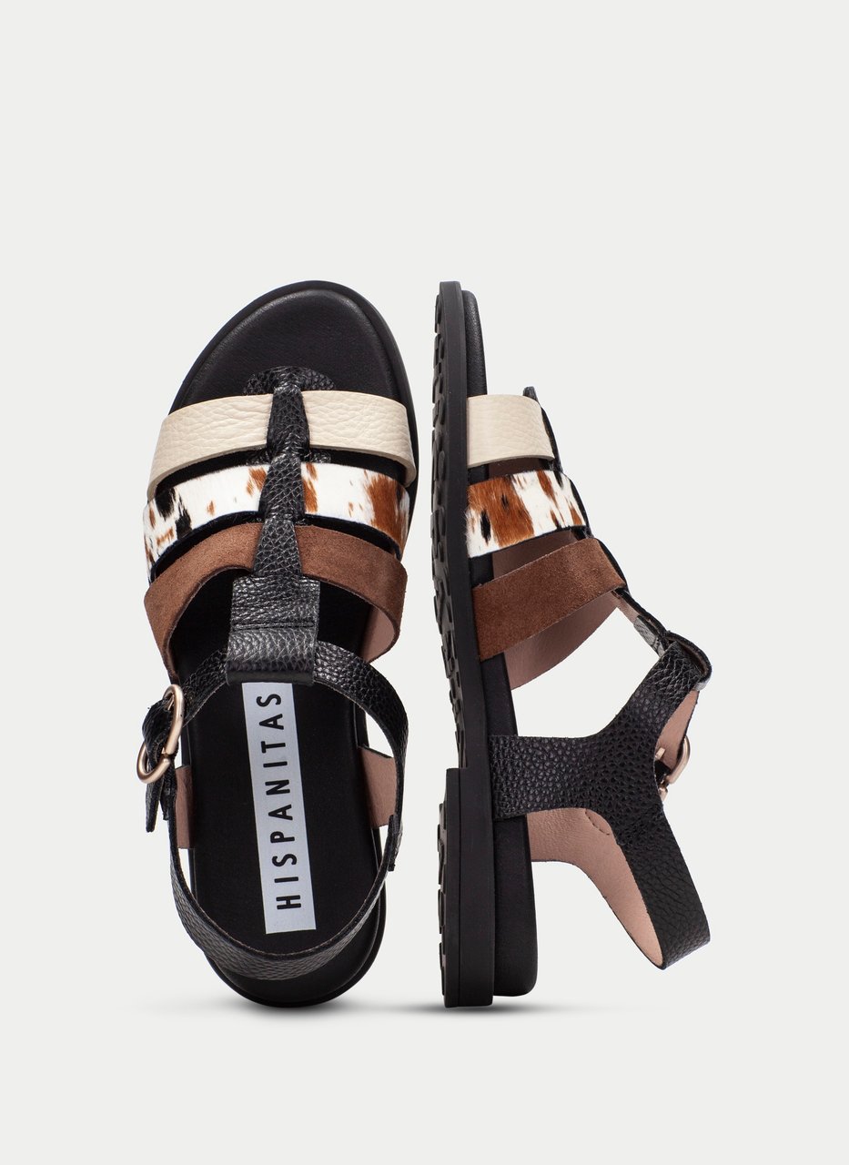 flat sandal bali black-pony