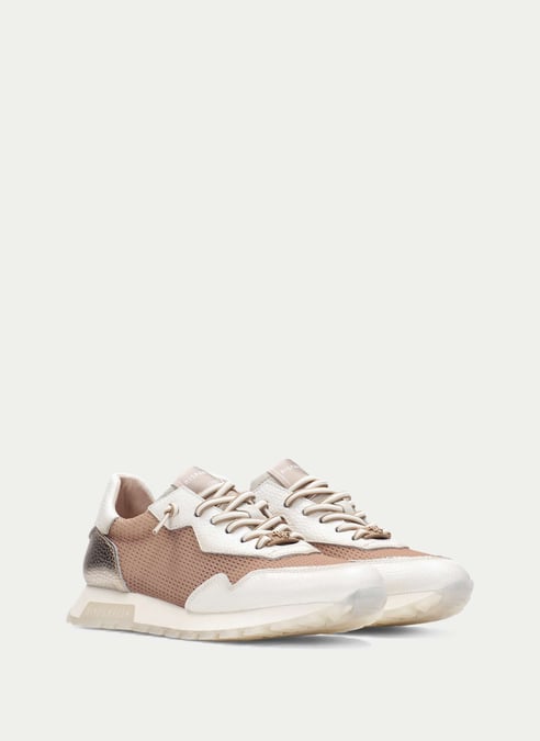 schuhe sneaker oregon weiß-almond-champagne - hispanitas