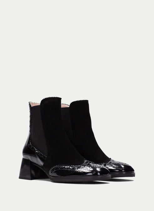 outlet botín milan negro - hispanitas