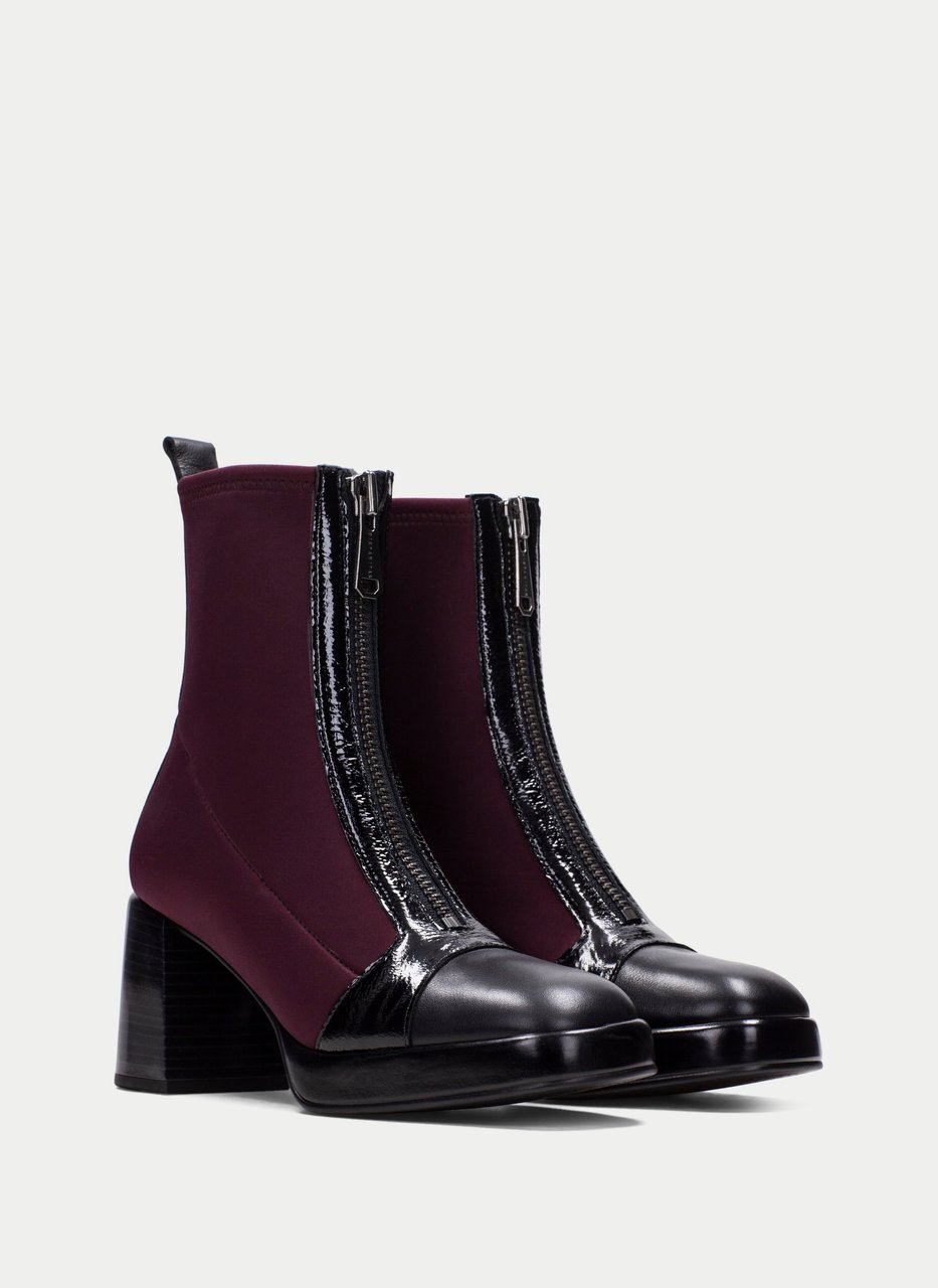 stiefelette tokio schwarz-wein