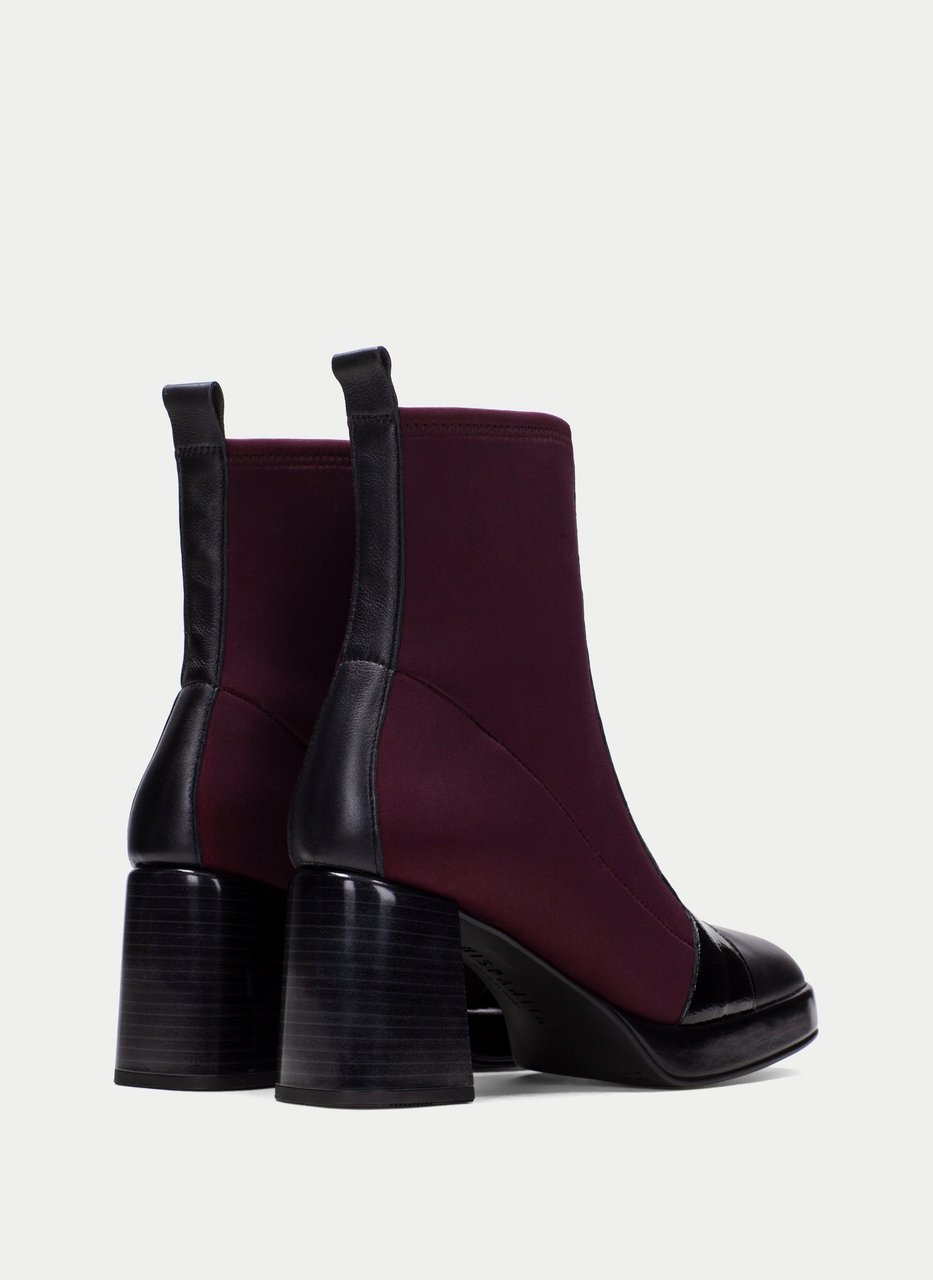 stiefelette tokio schwarz-wein