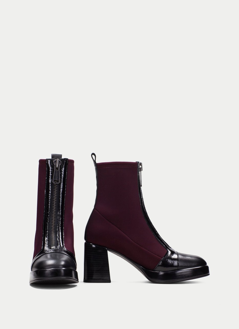 stiefelette tokio schwarz-wein