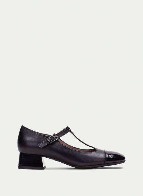 outlet t-strap manila nero - hispanitas