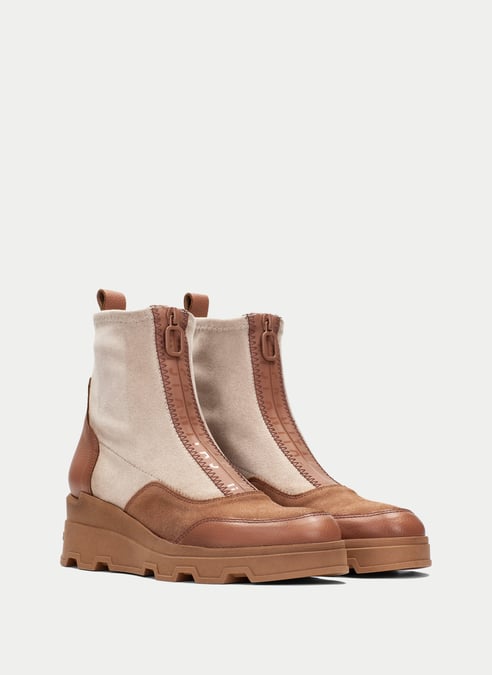 outlet botín florencia almond - hispanitas