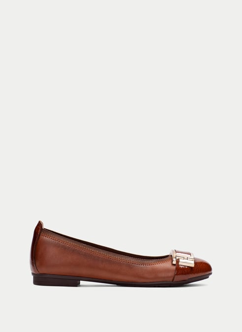 outlet ballerina basil cuoio - hispanitas