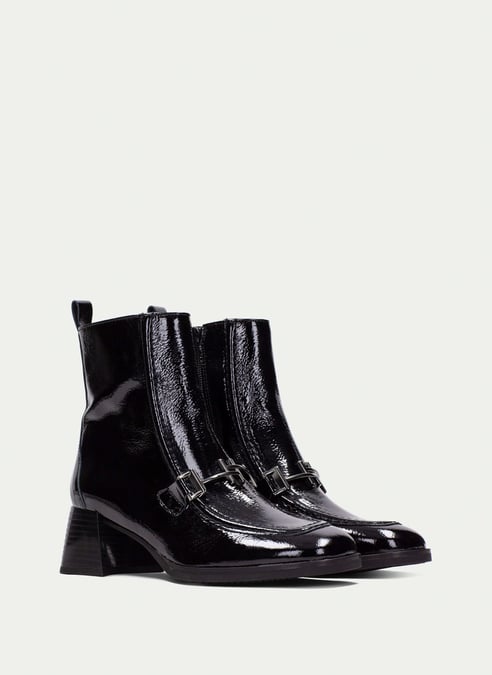 outlet botín milan negro - hispanitas