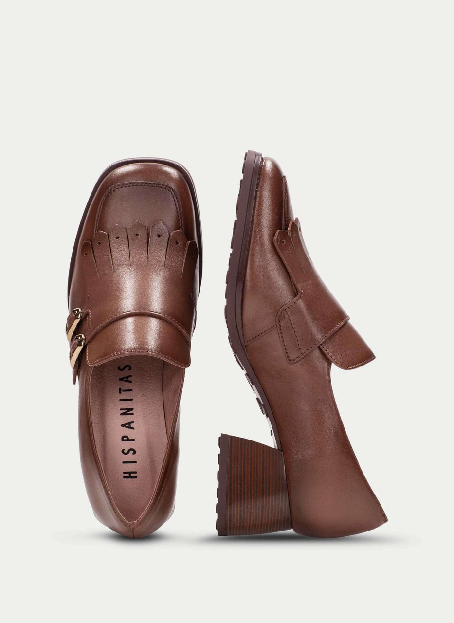 zapatos con hebilla marsella avellana
