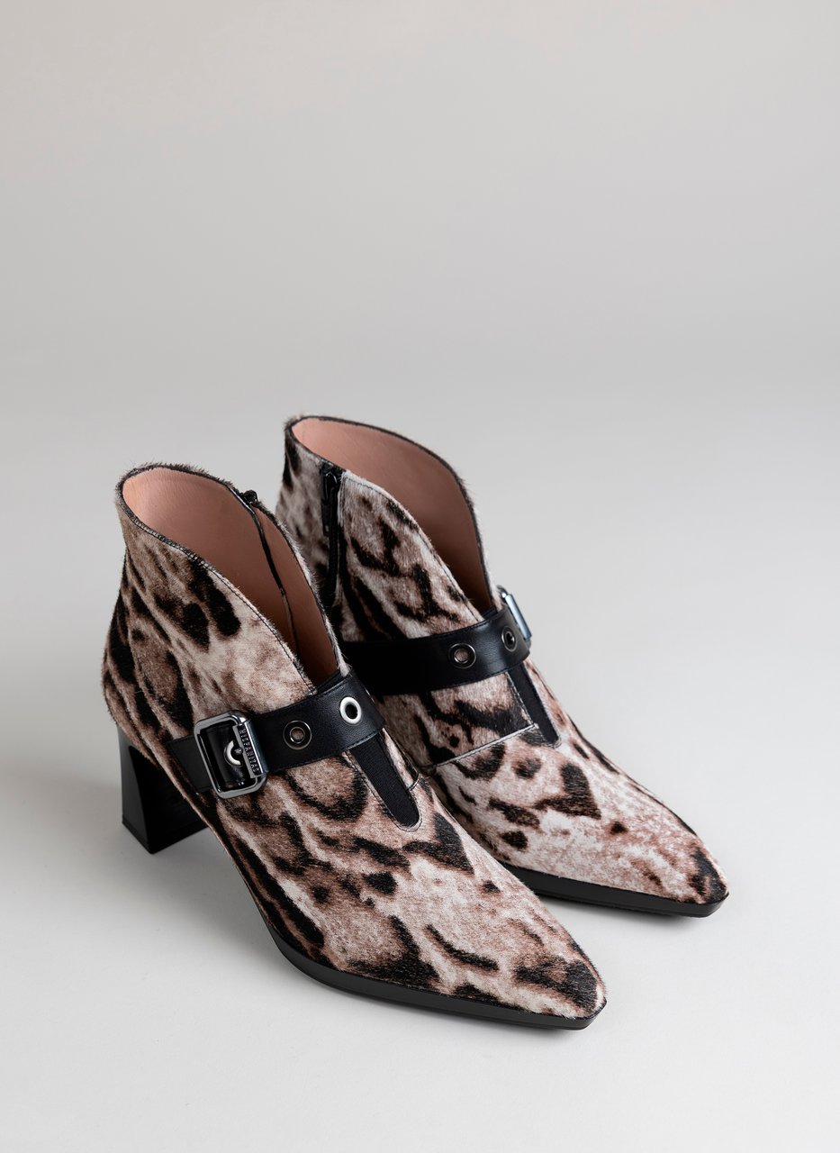 botins atlanta leopardo-branco-preto