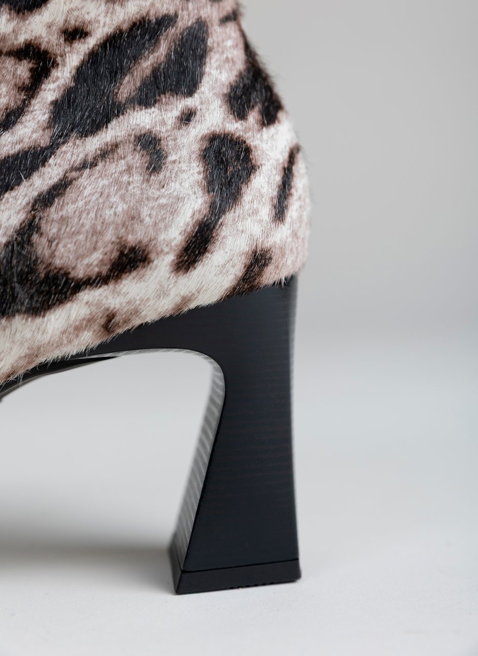 botins atlanta leopardo-branco-preto