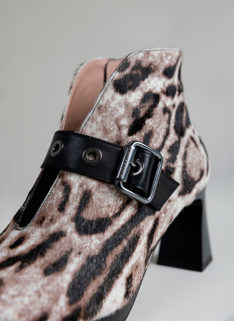 botins atlanta leopardo-branco-preto