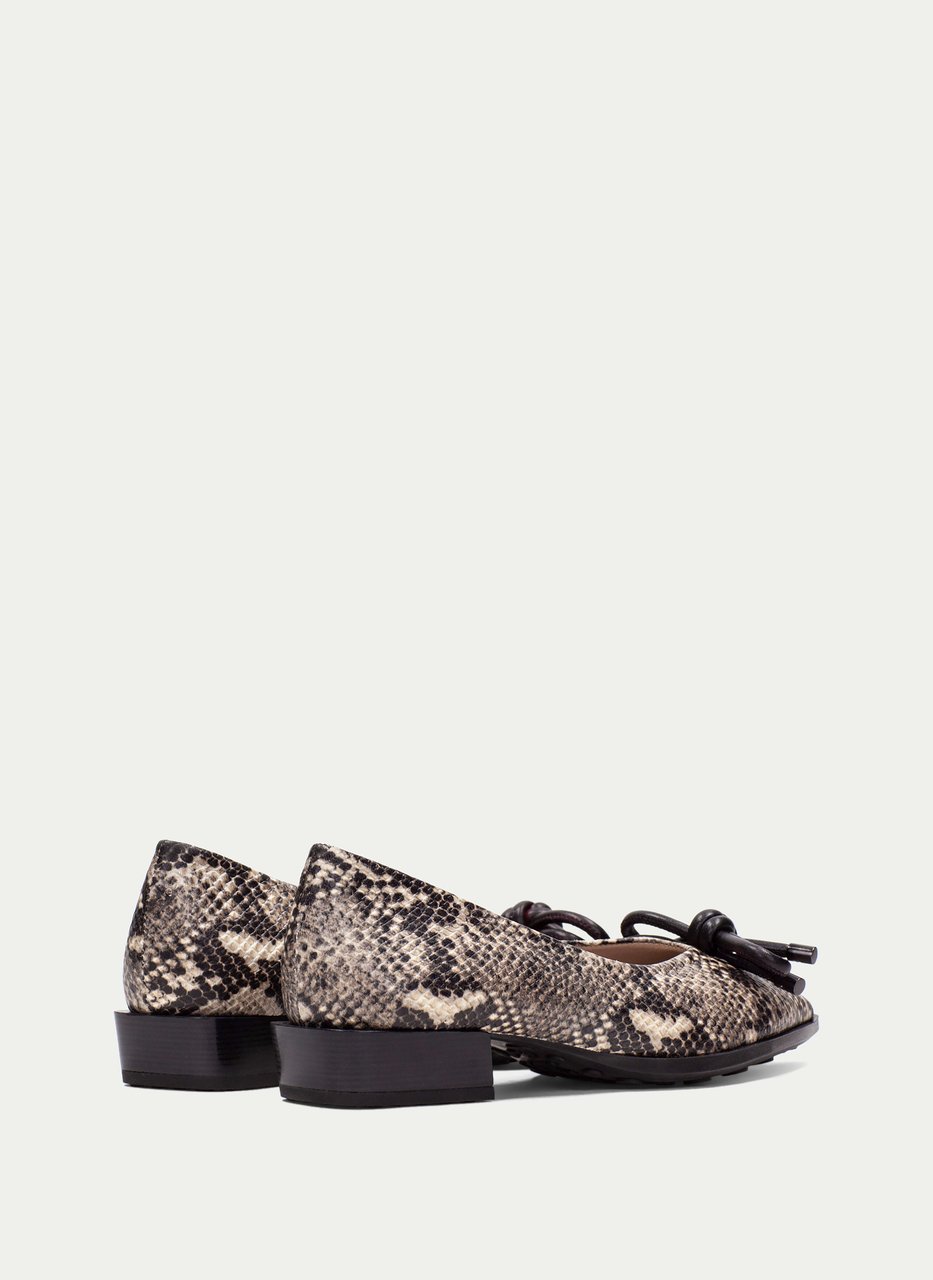 ballerine turin python-taupe