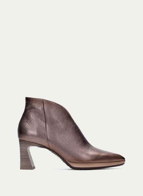outlet botín atlanta taupe-metalizado - hispanitas