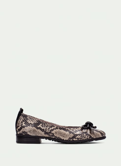 outlet bailarina genova python-taupe - hispanitas