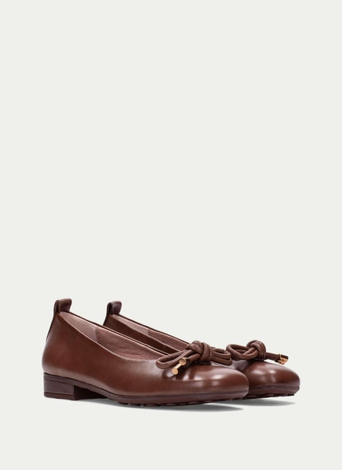 outlet ballerina genova nocciola - hispanitas