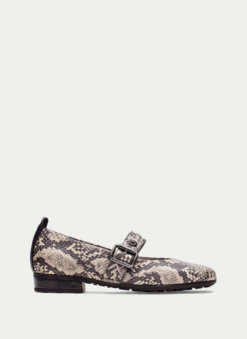 outlet bailarina genova python-taupe - hispanitas
