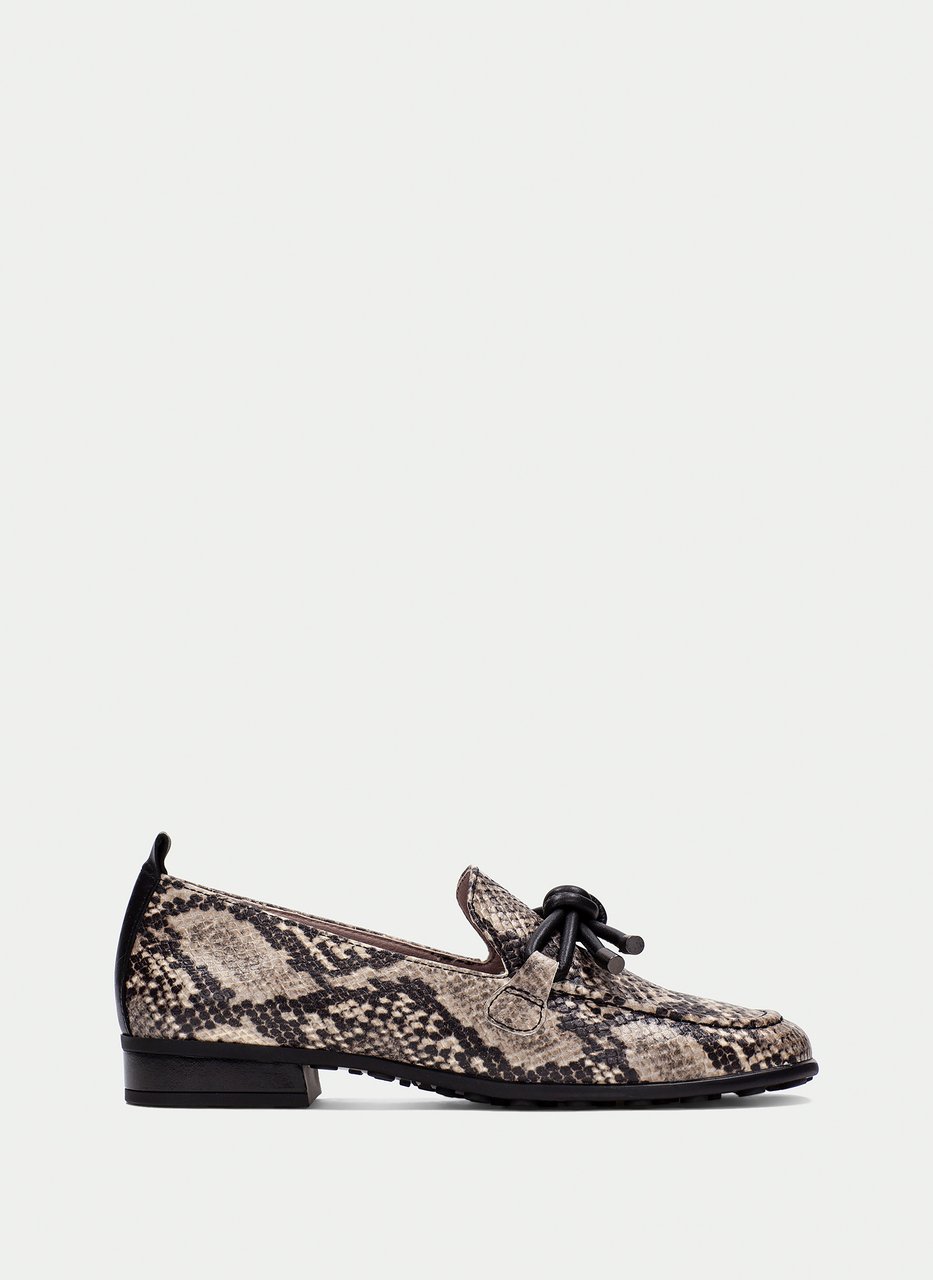 mocassin genova python-taupe