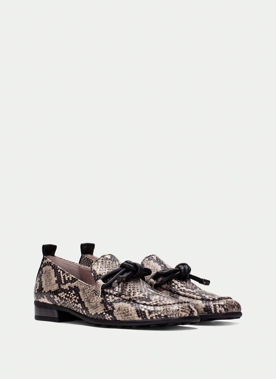 mocassin genova python-taupe
