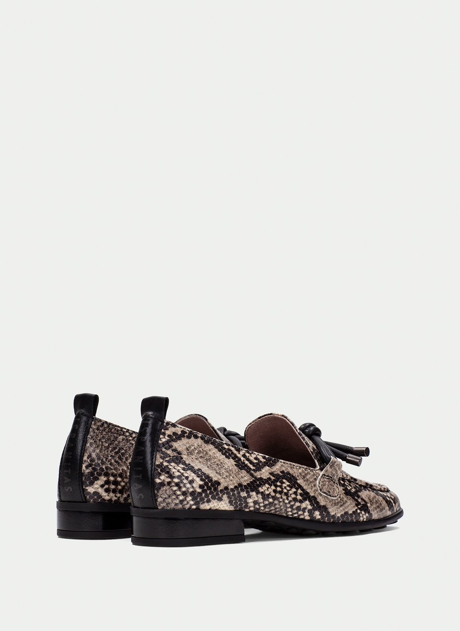 mocassin genova python-taupe