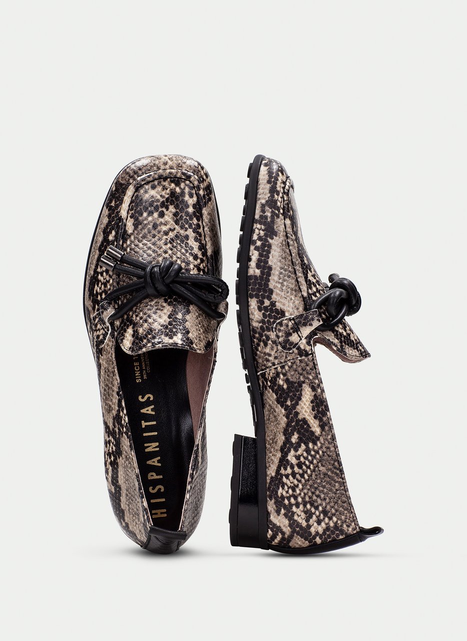 mocassin genova python-taupe