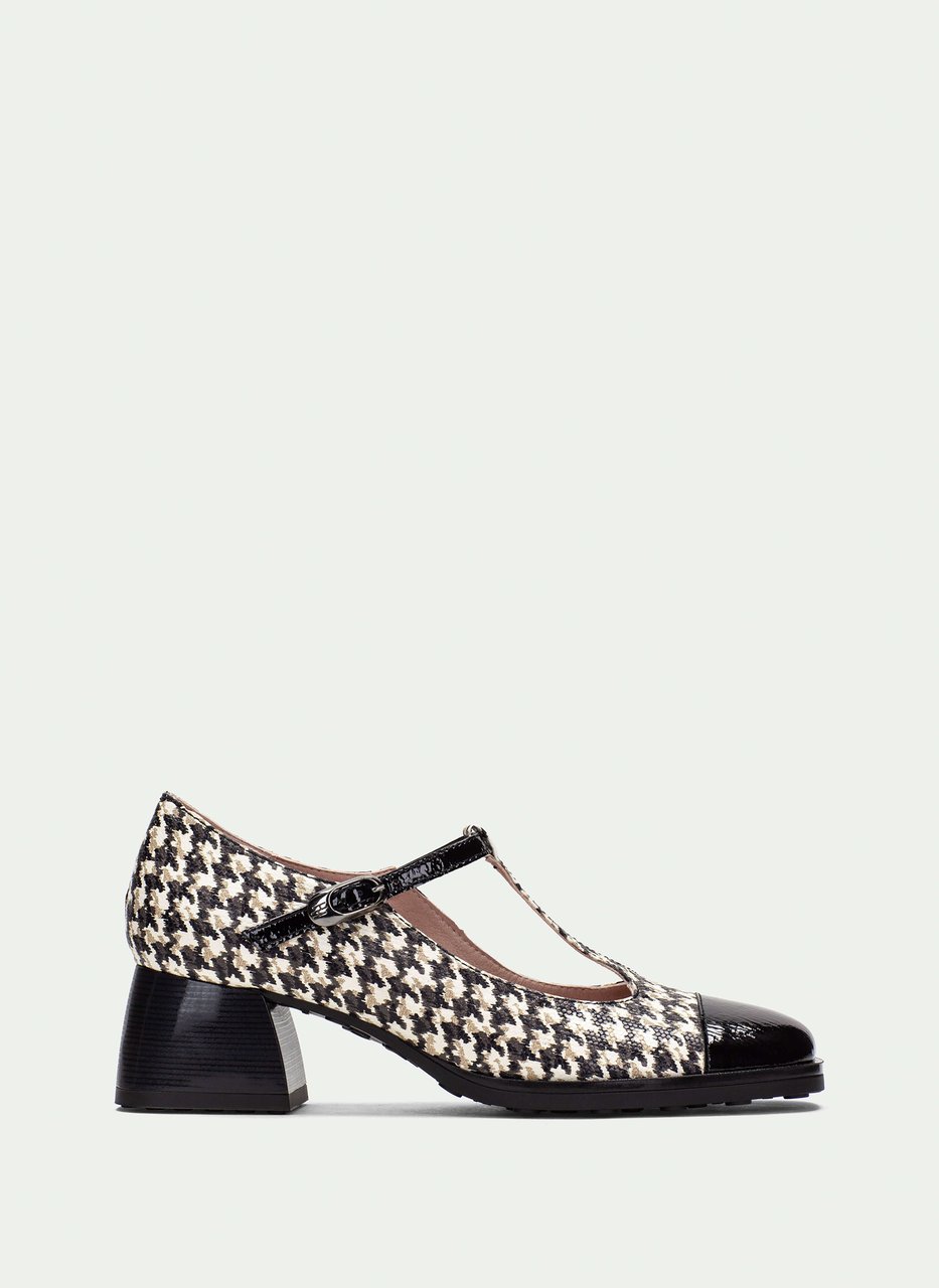t-strap marsella nero-bianco