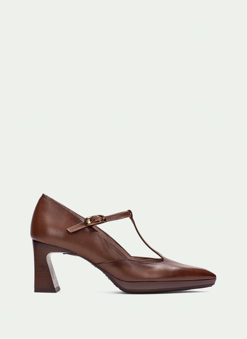 outlet t-strap atlanta avellana - hispanitas