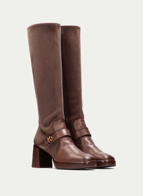 outlet stivale tokio nocciola - hispanitas