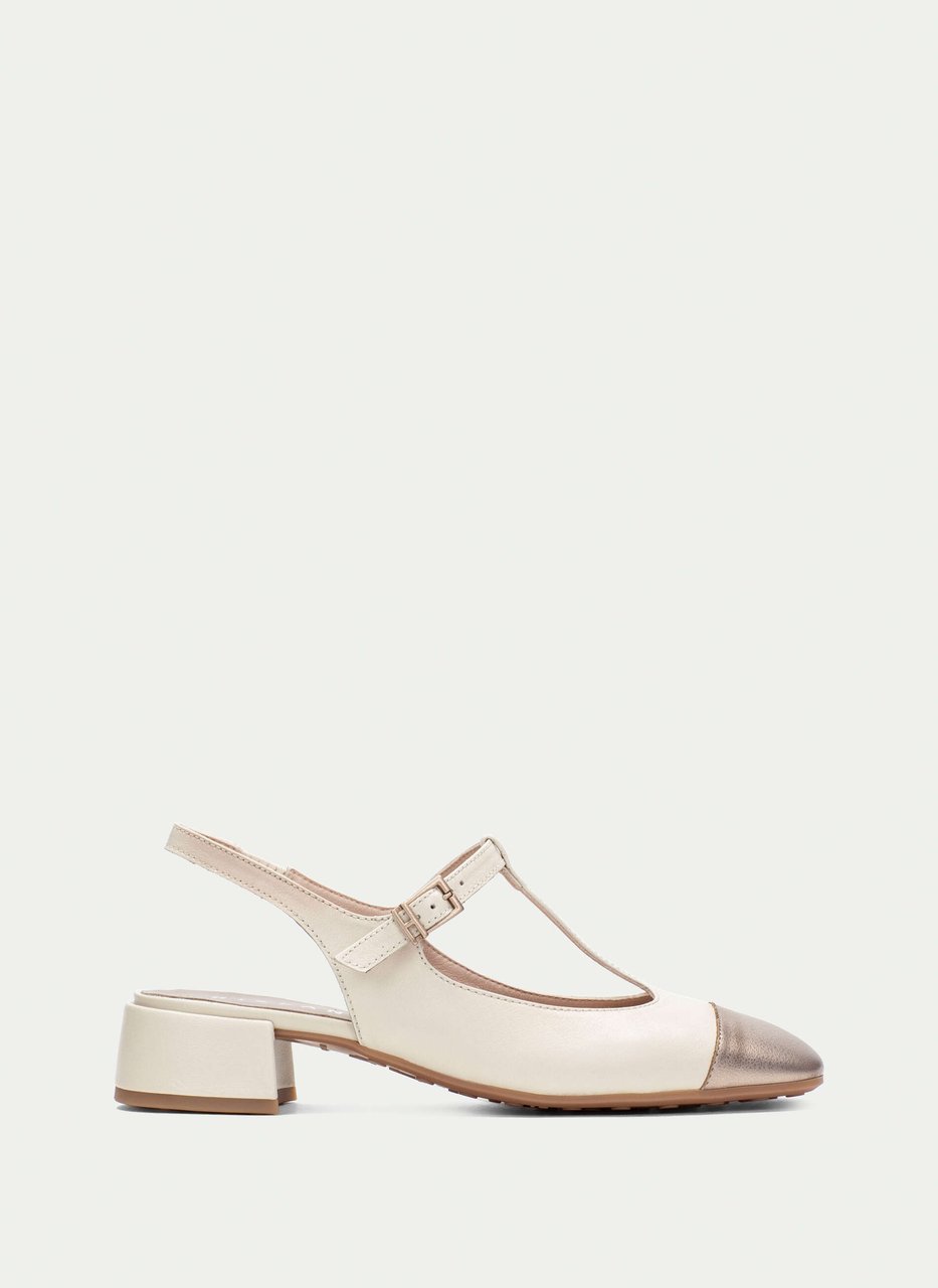 t-strap oporto latte-champagne