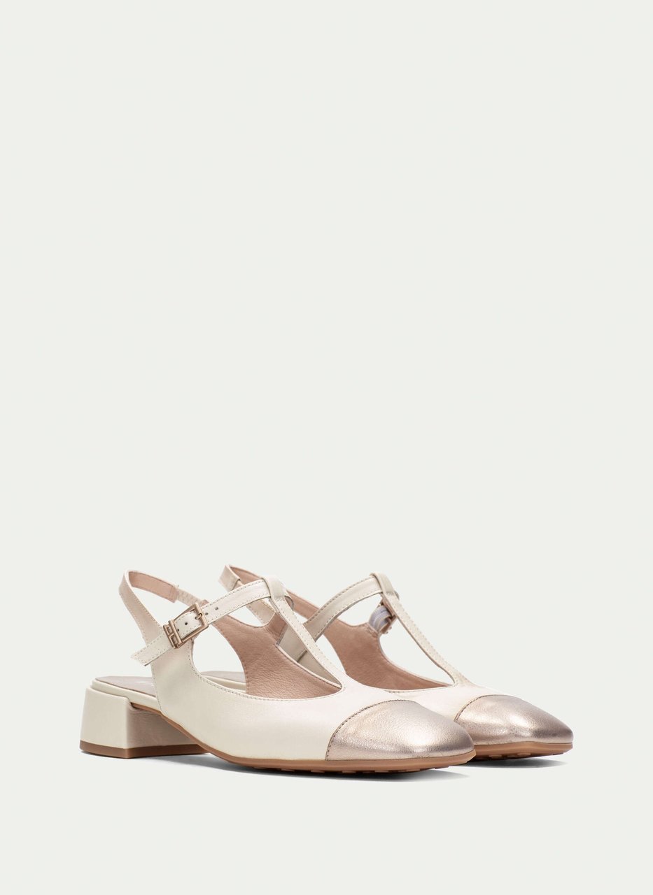 t-strap oporto latte-champagne