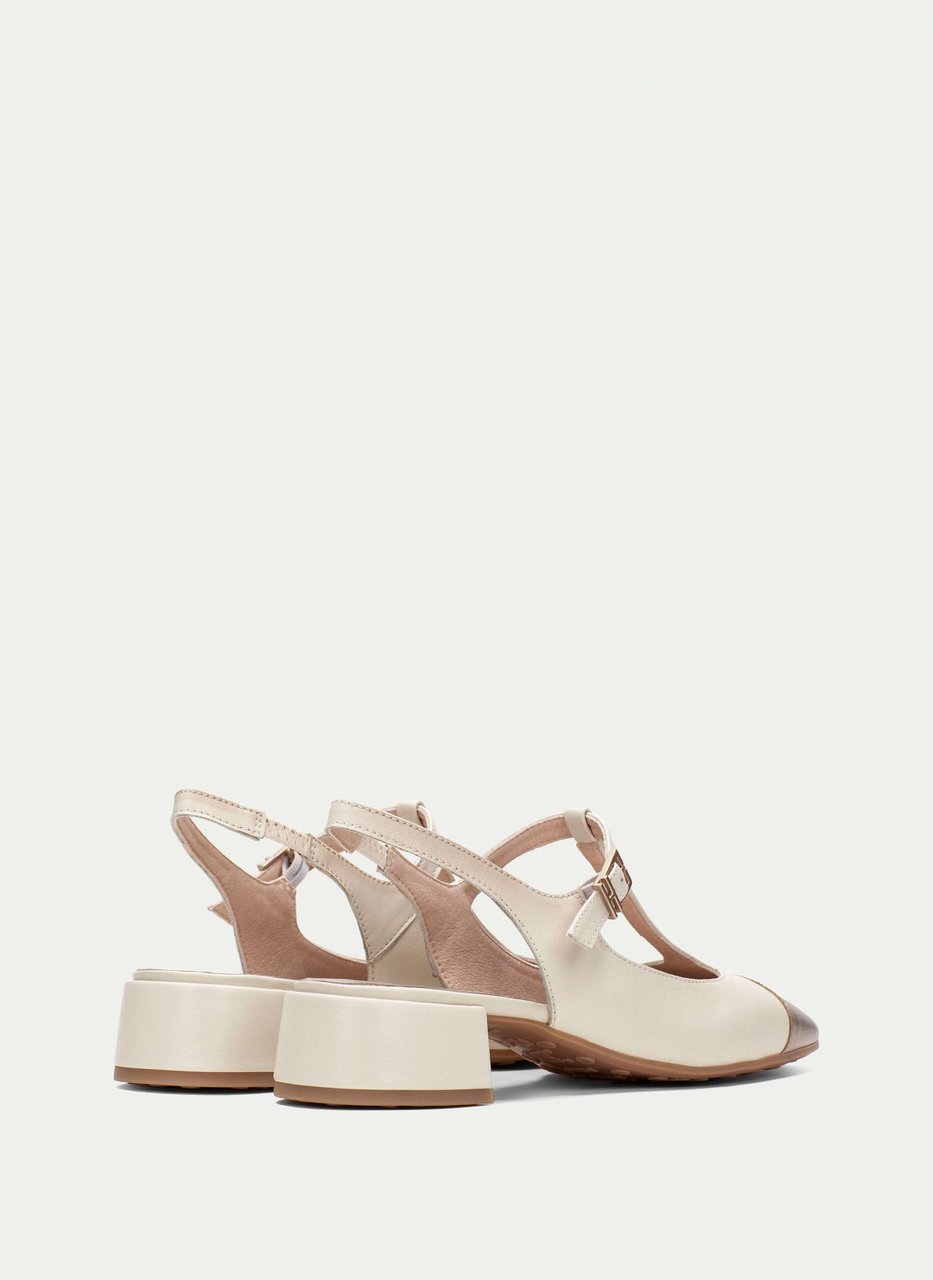 t-strap oporto latte-champagne