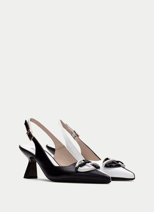 outlet senza-tacco nova nero-bianco - hispanitas