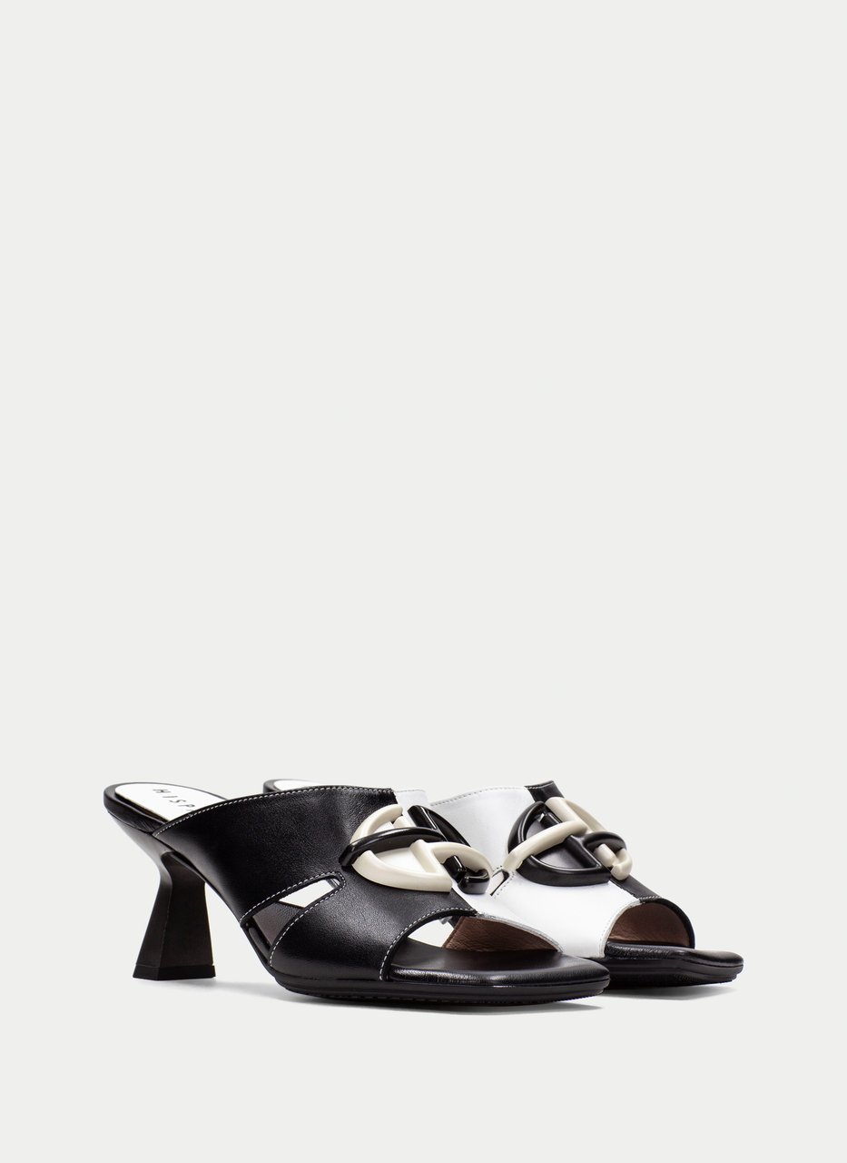 sandali slingback danielle nero-bianco