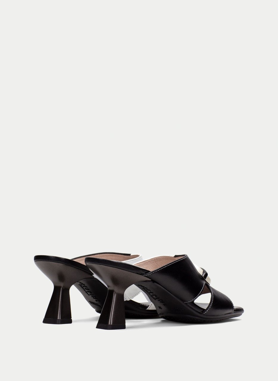 sandali slingback danielle nero-bianco