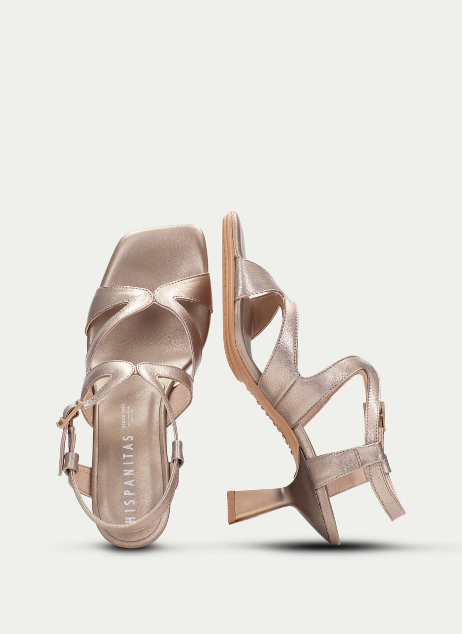 heeled sandal danielle champagne
