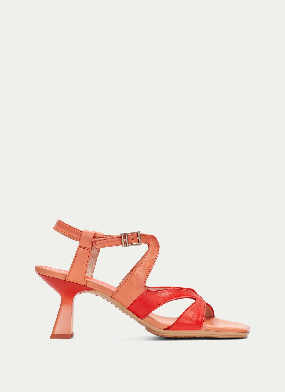 heeled sandal danielle coral-scarlet