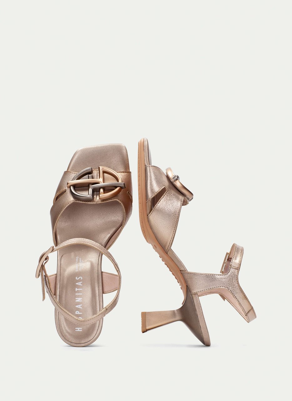 heeled sandal danielle champagne