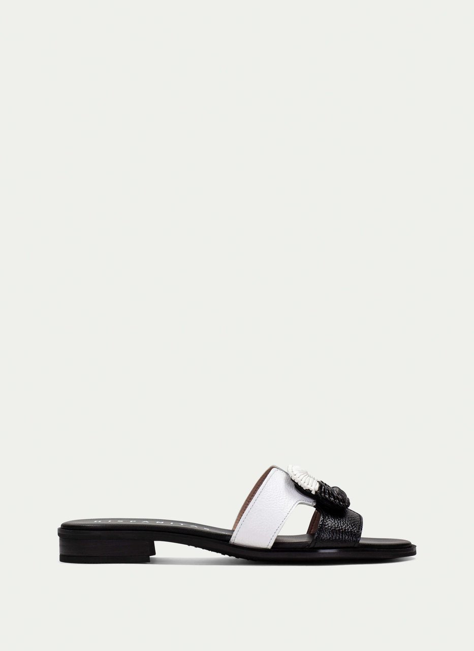 flat sandal yakarta schwarz-weiß