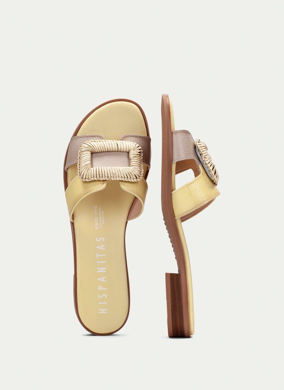 flat sandal yakarta banana-taupe