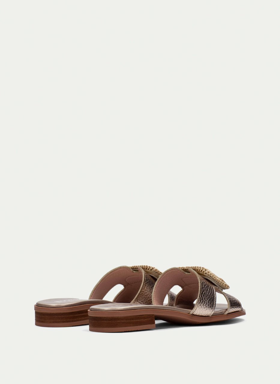 flat sandal yakarta champagne
