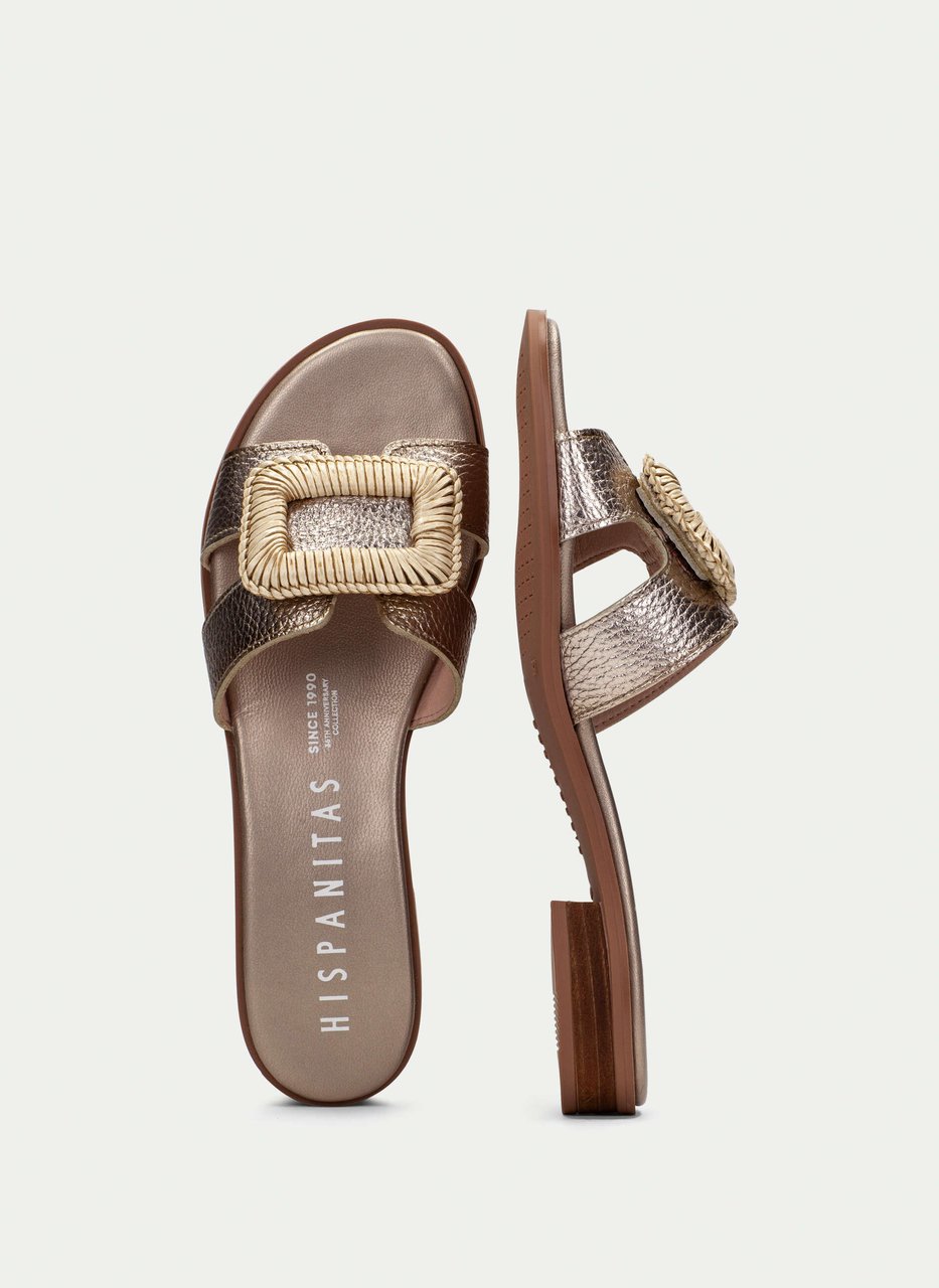 flat sandal yakarta champagne