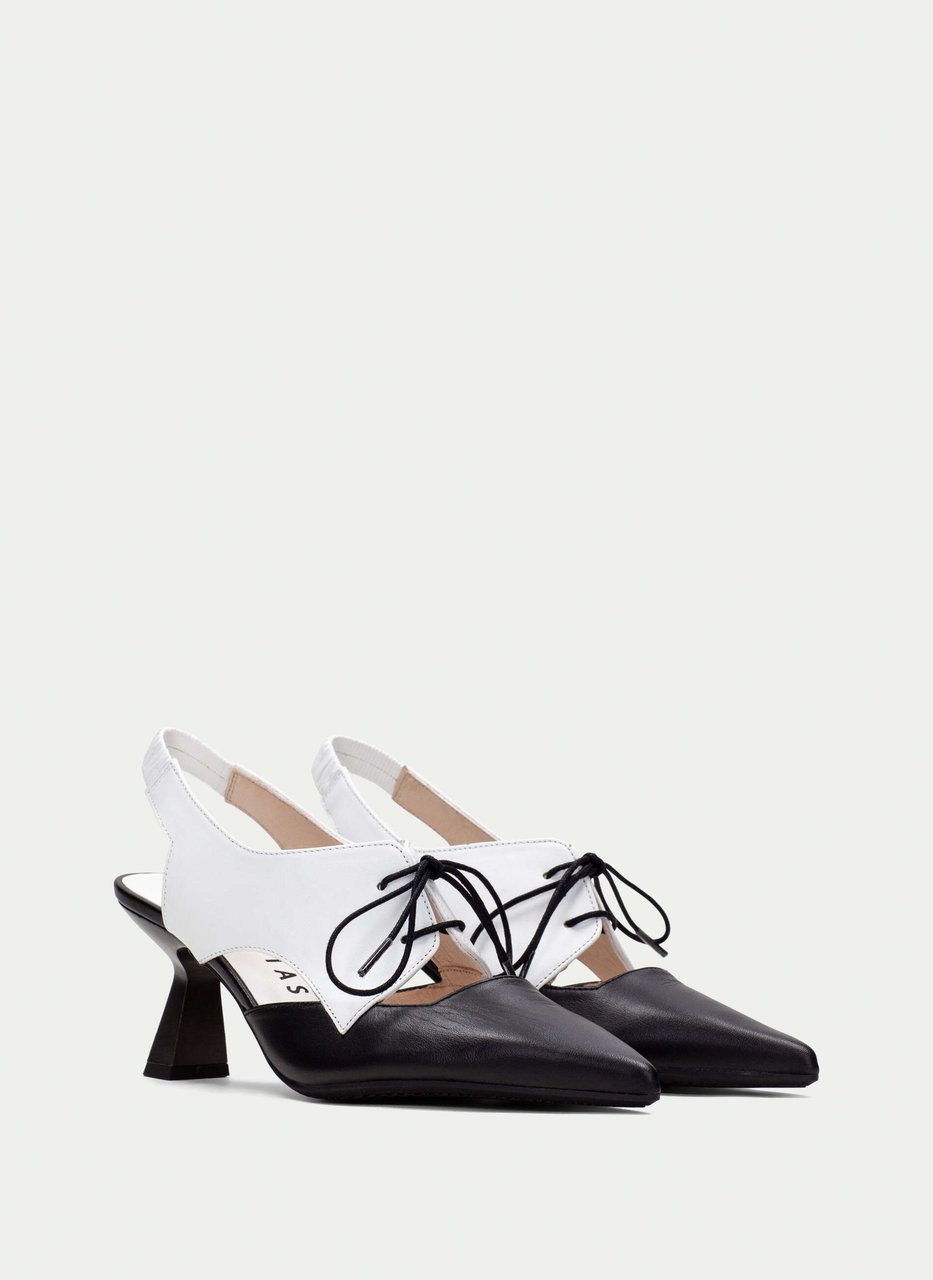 zapato tacón nova negro-blanco