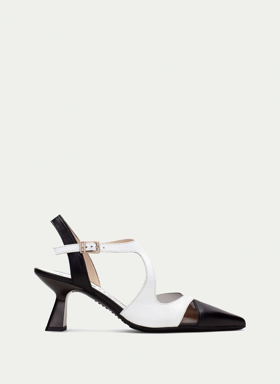 sapato de salto nova preto-branco