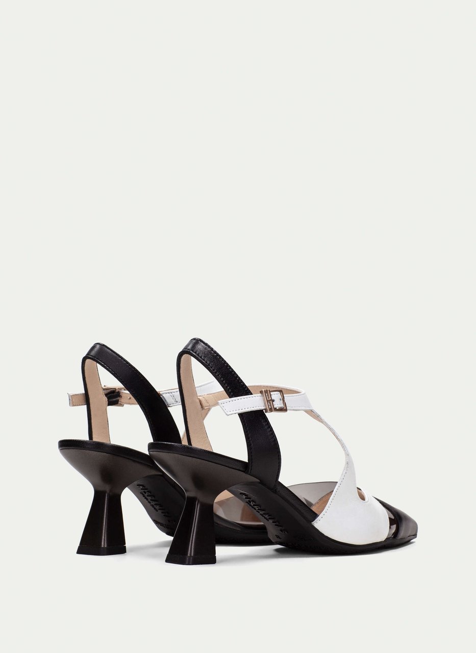sapato de salto nova preto-branco
